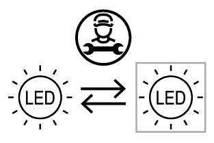 LED module replaceable by a professional